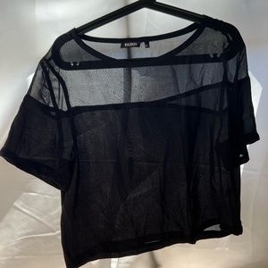 Tildon | Medium Black Crop Top
